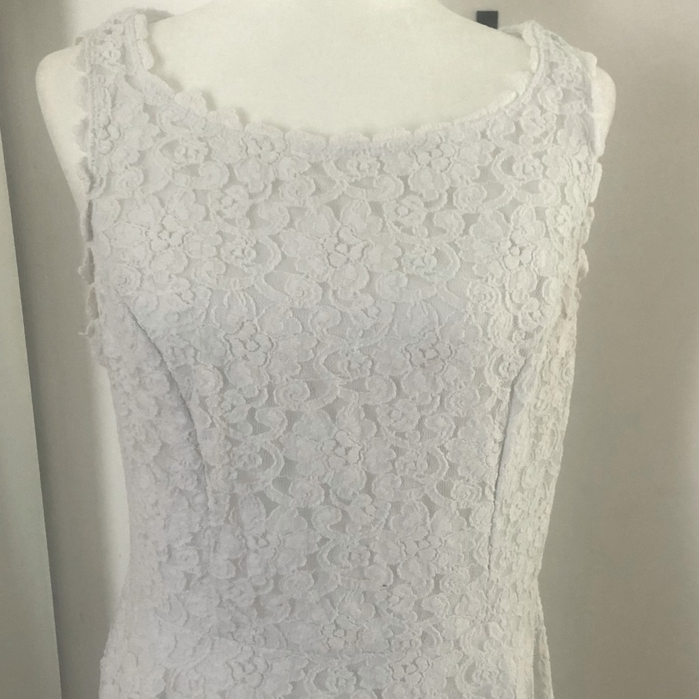 Sleeveless White Dress